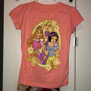 👸🏻🌺🌼 Disney Princess Glitter Flower T-shirt 5T